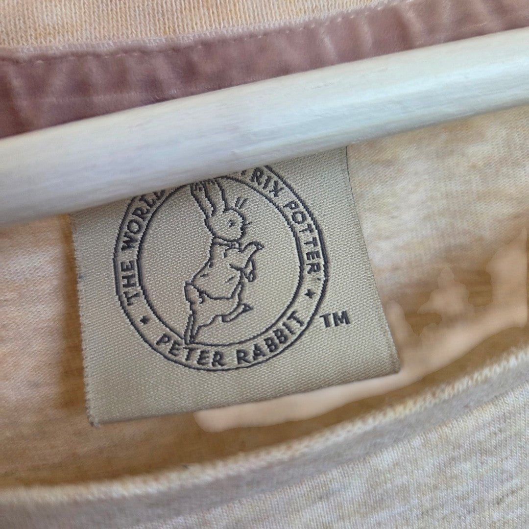 Upcycled Breastfeeding (Nursing) & Pumping Beige Peter Rabbit t-shirt M (100480)