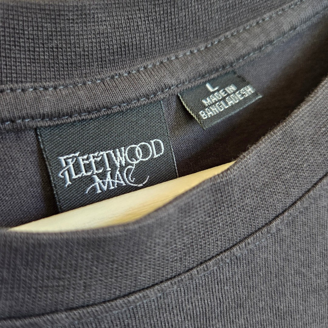 Upcycled Breastfeeding (Nursing) & Pumping Black/White Fleetwood Mac Band t-shirt L (100446)