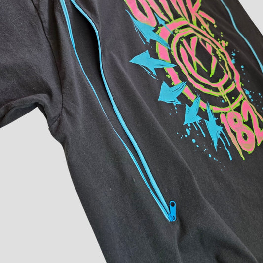 Upcycled Breastfeeding (Nursing) & Pumping Black/Pink Blink 182 Band t-shirt UK20/22 (100568)