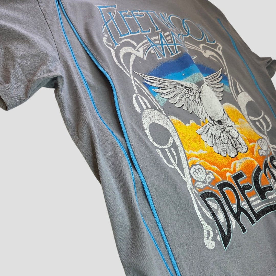 Upcycled Breastfeeding (Nursing) & Pumping Grey Fleetwood Mac Dreams Band t-shirt XXL (100540)