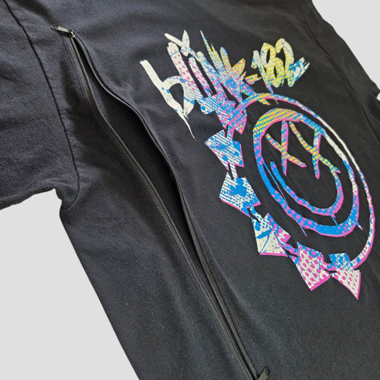 Upcycled Breastfeeding (Nursing) & Pumping Black Colourful Blink-182 Smile Band t-shirt XXL (100615)